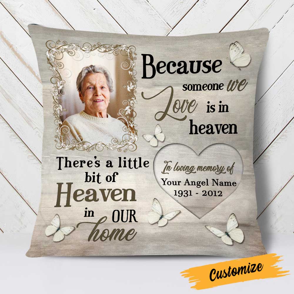 Personalized Heaven In Home Memorial Pillow - Image 3