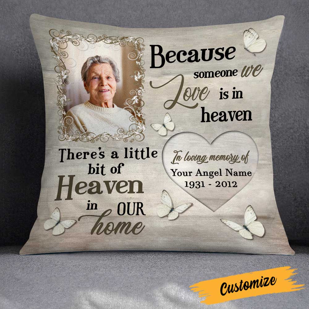 Personalized Heaven In Home Memorial Pillow - Image 4