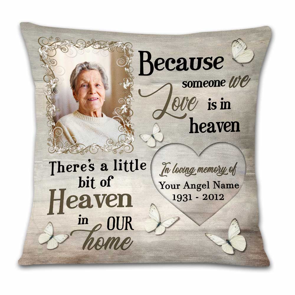 Personalized Heaven In Home Memorial Pillow - Image 5