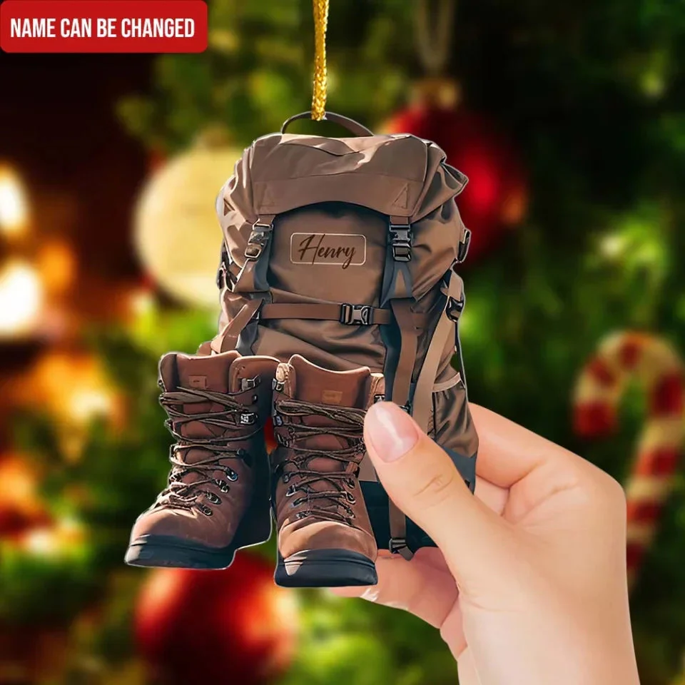Personalized Hiking Acrylic Ornament Christmas Gift For Hiking Lovers, Camping Lovers - Image 3