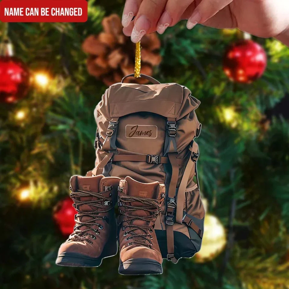 Personalized Hiking Acrylic Ornament Christmas Gift For Hiking Lovers, Camping Lovers - Image 4
