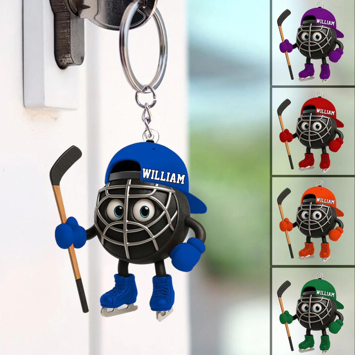 Personalized Hockey Acrylic Keychain Gift For Hockey Lovers - Image 2