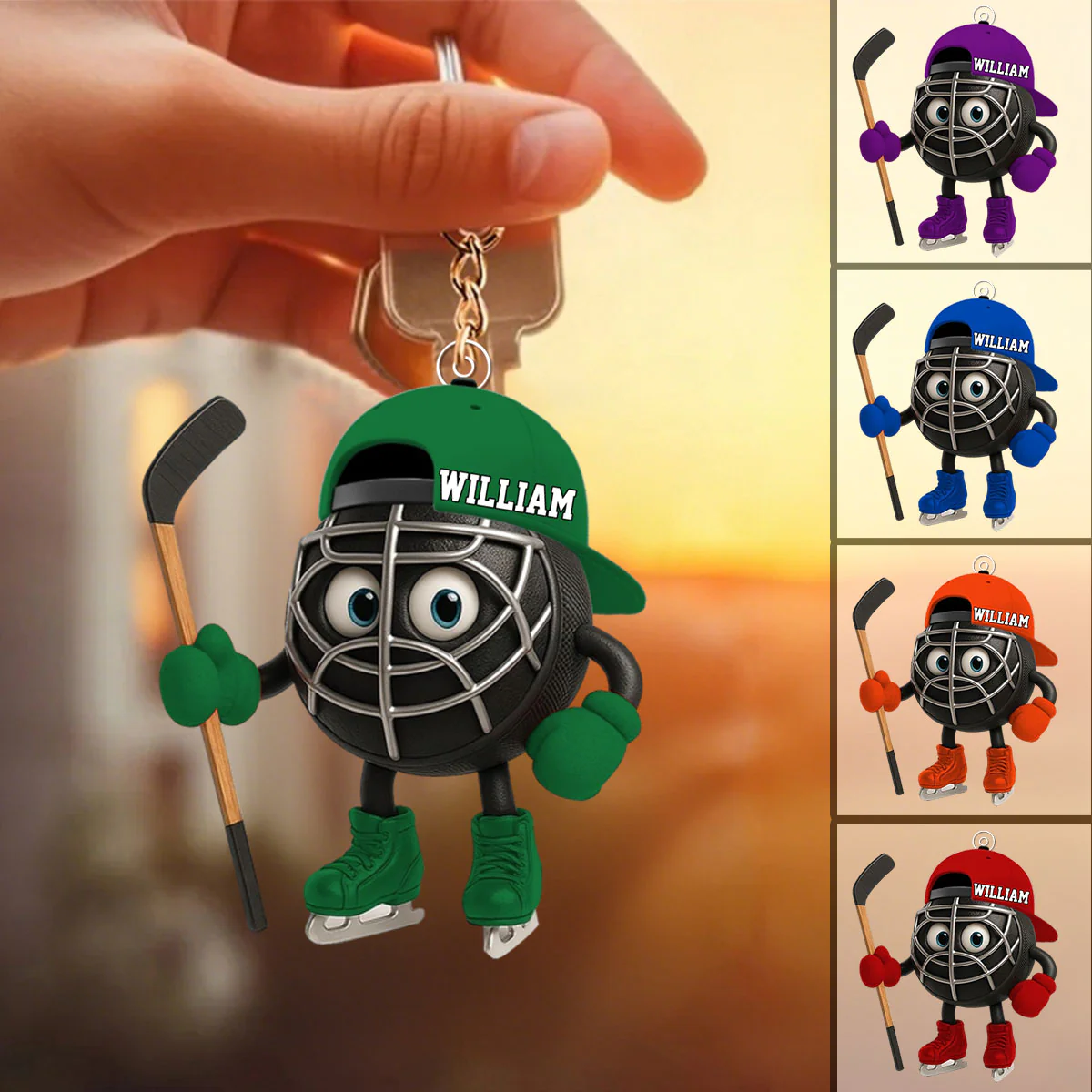 Personalized Hockey Acrylic Keychain Gift For Hockey Lovers - Image 3
