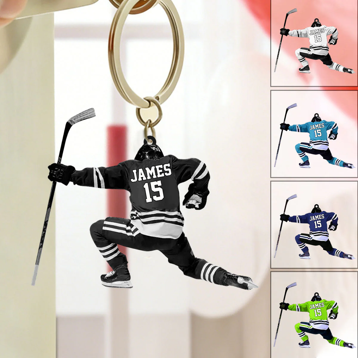 Personalized Hockey Keychain For Hockey Players - Image 2
