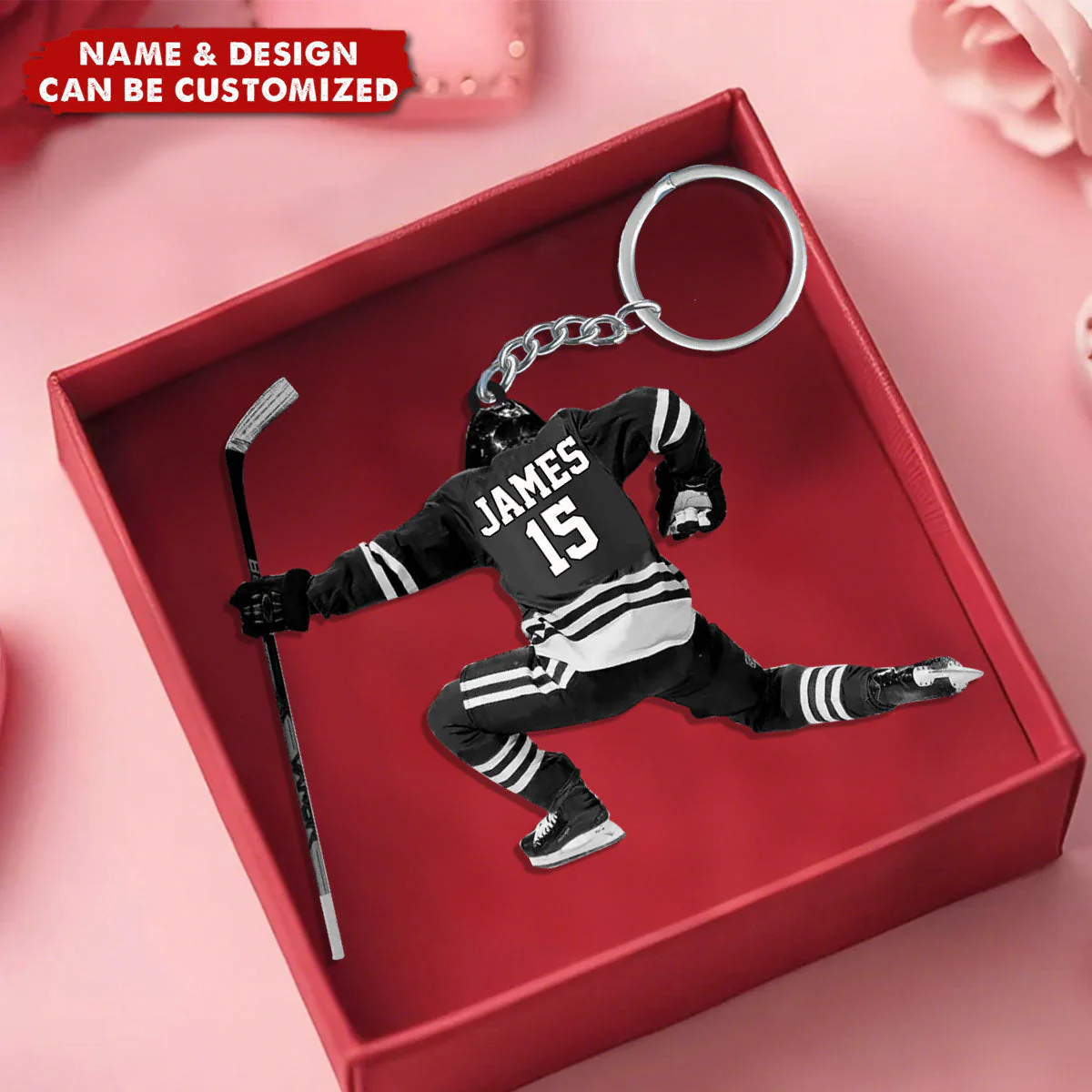 Personalized Hockey Keychain For Hockey Players - Image 3