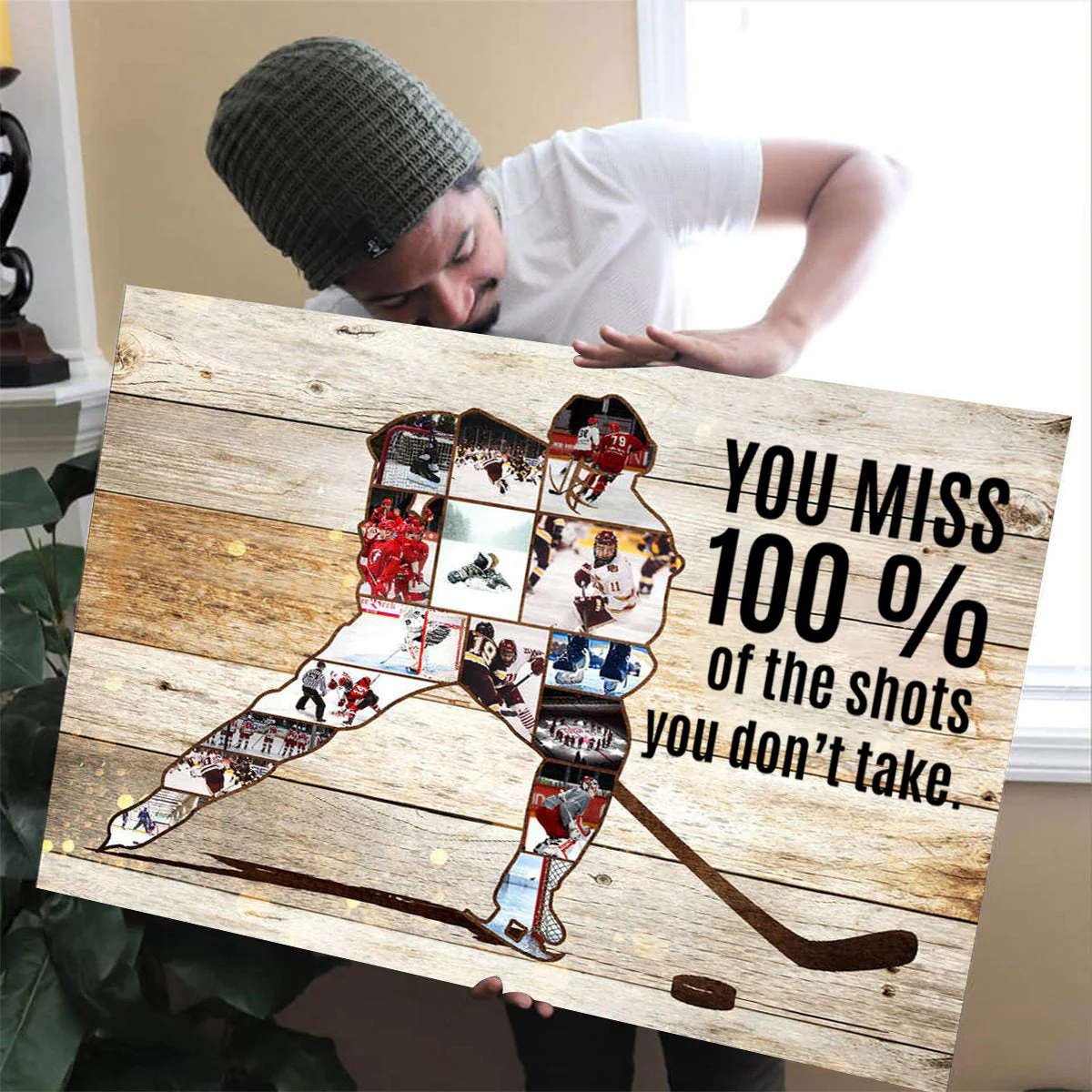 Personalized Hockey Player Photo Collage Poster, Hockey Coach Gift, Personalized Ice Hockey Sport Gift - Image 4