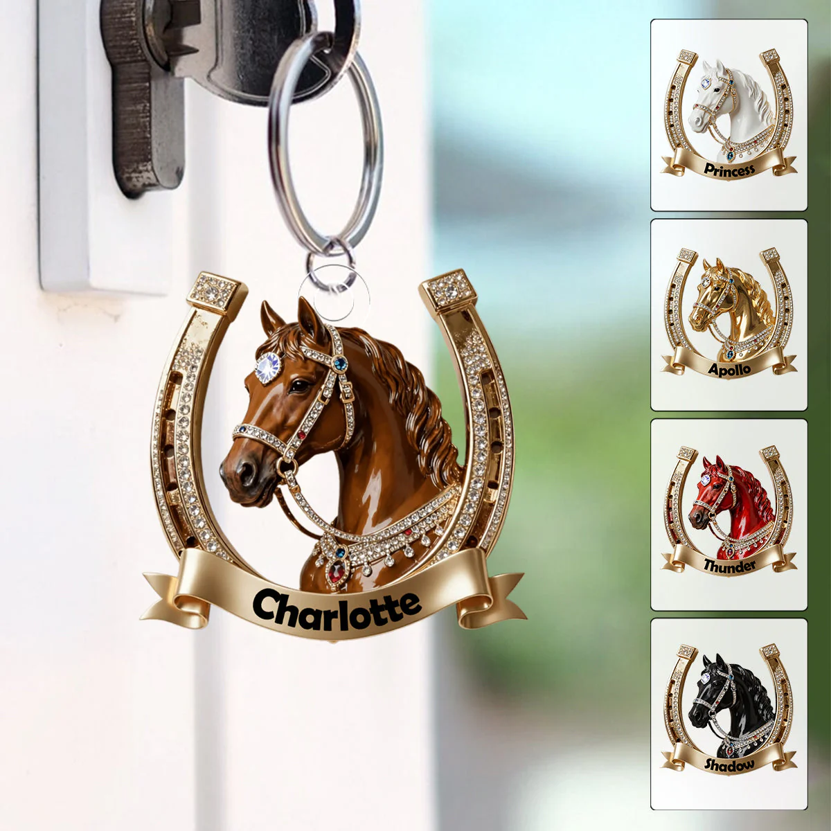 Personalized Horse Acrylic Keychain Gift For Horse Lover - Image 2