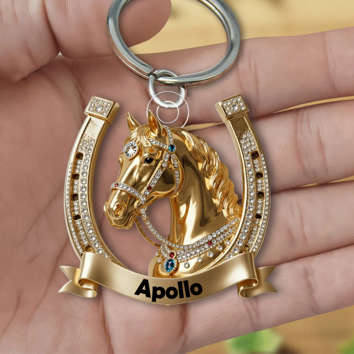 Personalized Horse Acrylic Keychain Gift For Horse Lover - Image 3