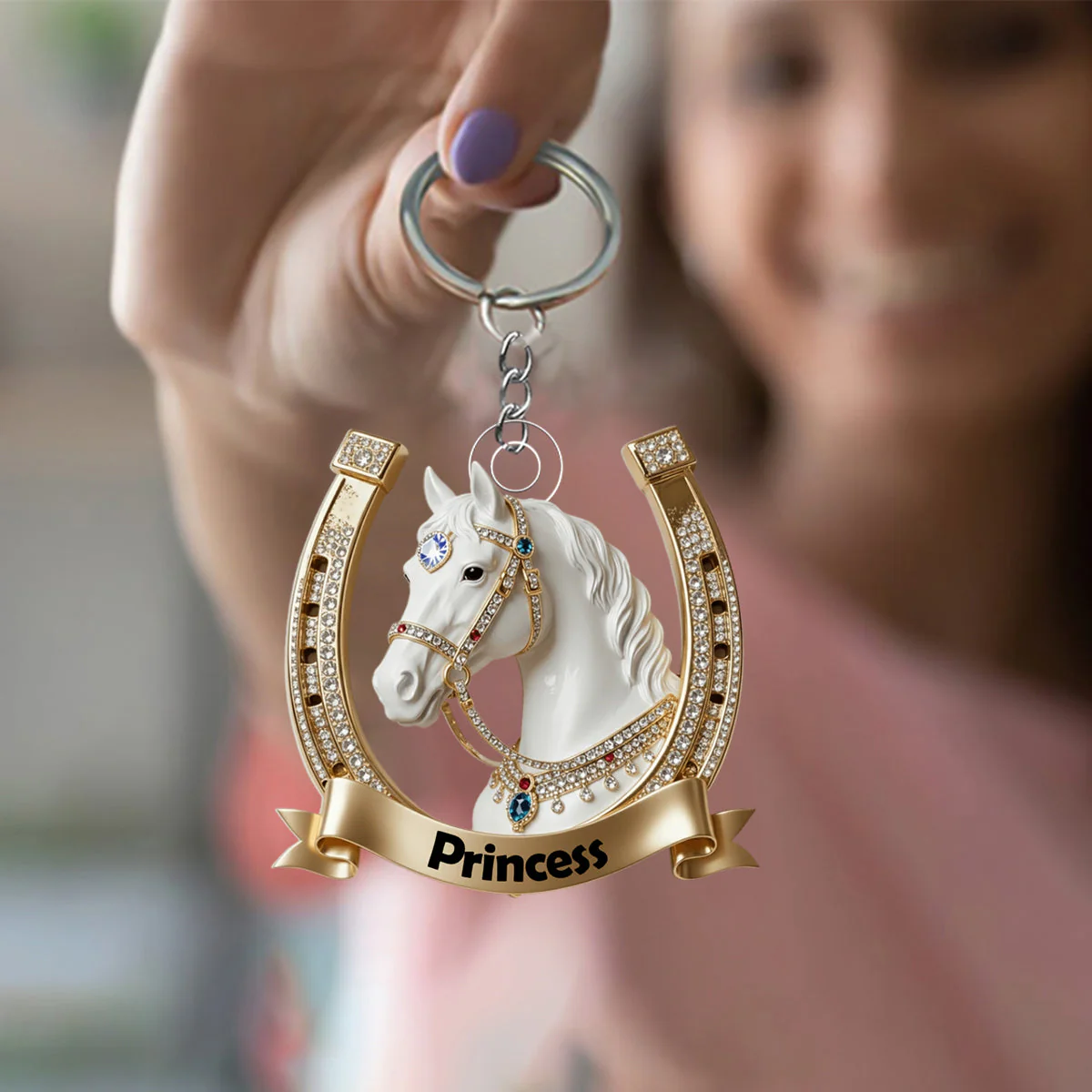 Personalized Horse Acrylic Keychain Gift For Horse Lover - Image 4