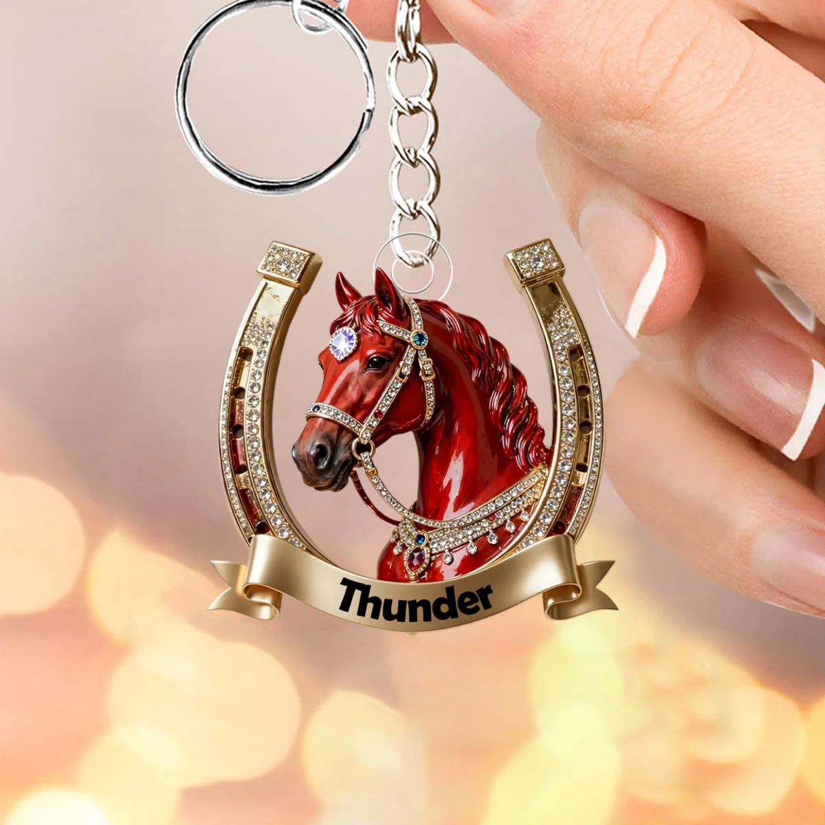 Personalized Horse Acrylic Keychain Gift For Horse Lover - Image 6
