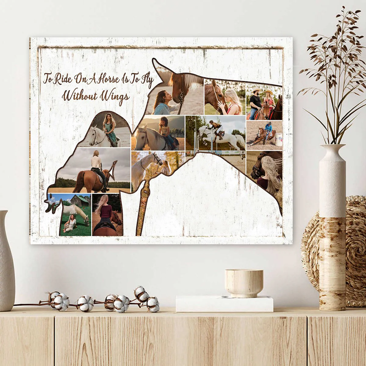 Personalized Horse and Girl Photo Collage, Horse Gifts For Women - Image 2