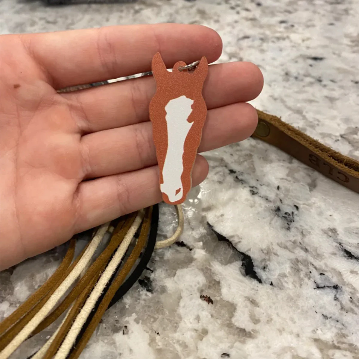 Personalized Horse Facial Marking Silhouette Acrylic Keychain Tassel Equestrians Horse Riding Accessory Gift for Horse Lover - Image 2