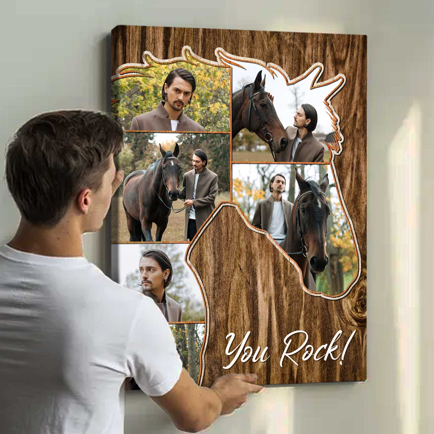 Personalized Horse Head Photo Collage Canvas Gifts For Horse Lover - Image 3