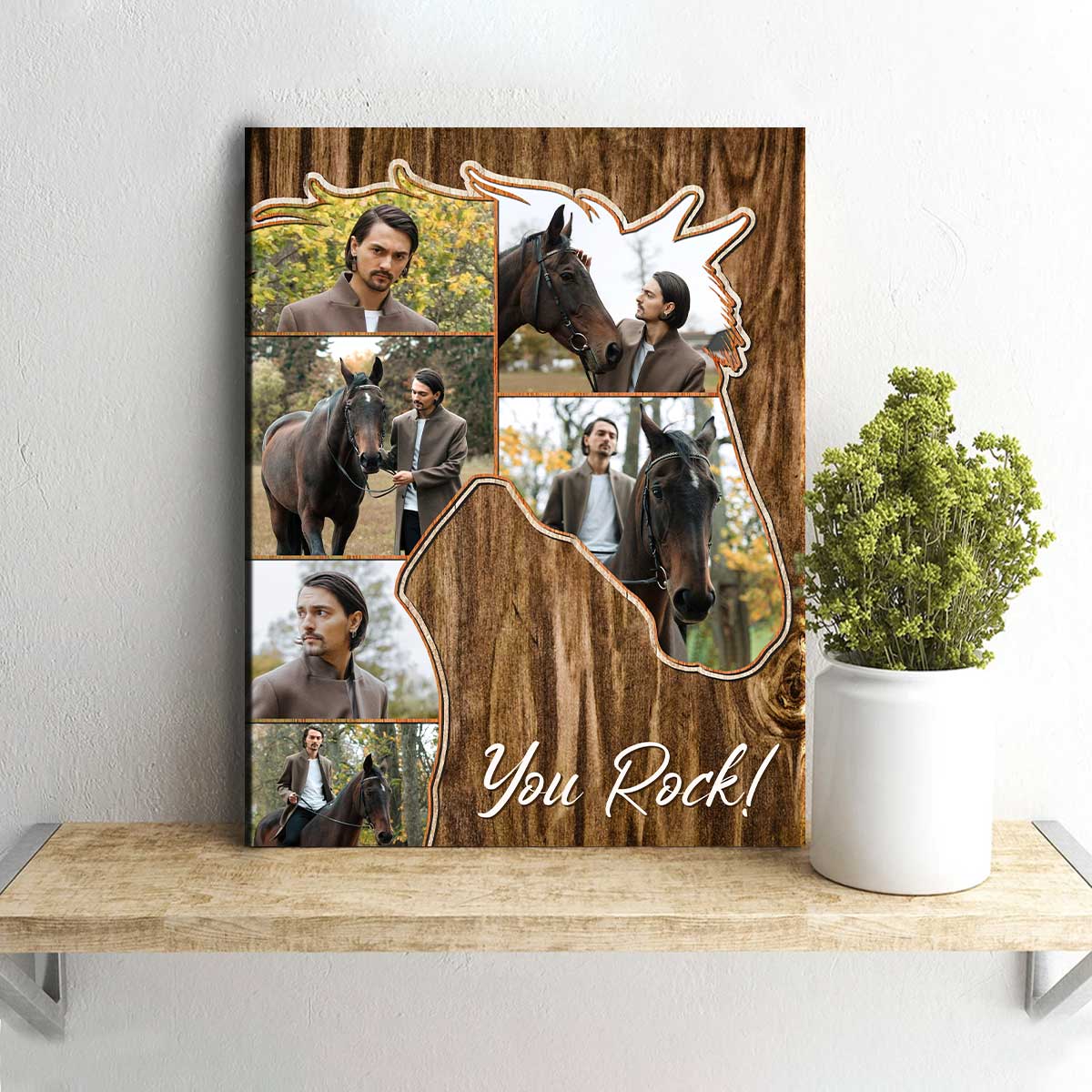 Personalized Horse Head Photo Collage Canvas Gifts For Horse Lover - Image 5