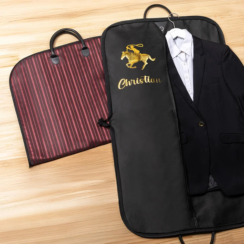 Personalized Horse Pattern Design Waterproof Hanging Garment Bag Travel Accessory - Image 2