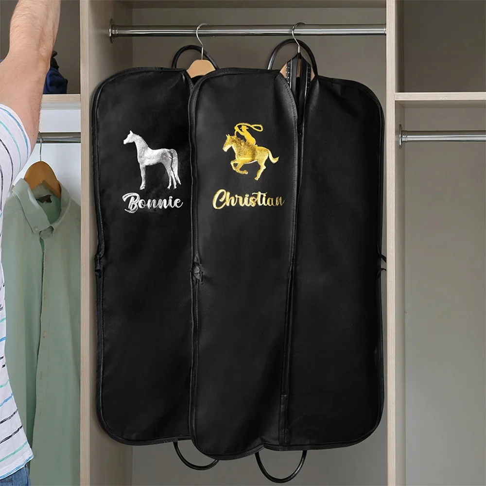 Personalized Horse Pattern Design Waterproof Hanging Garment Bag Travel Accessory - Image 4