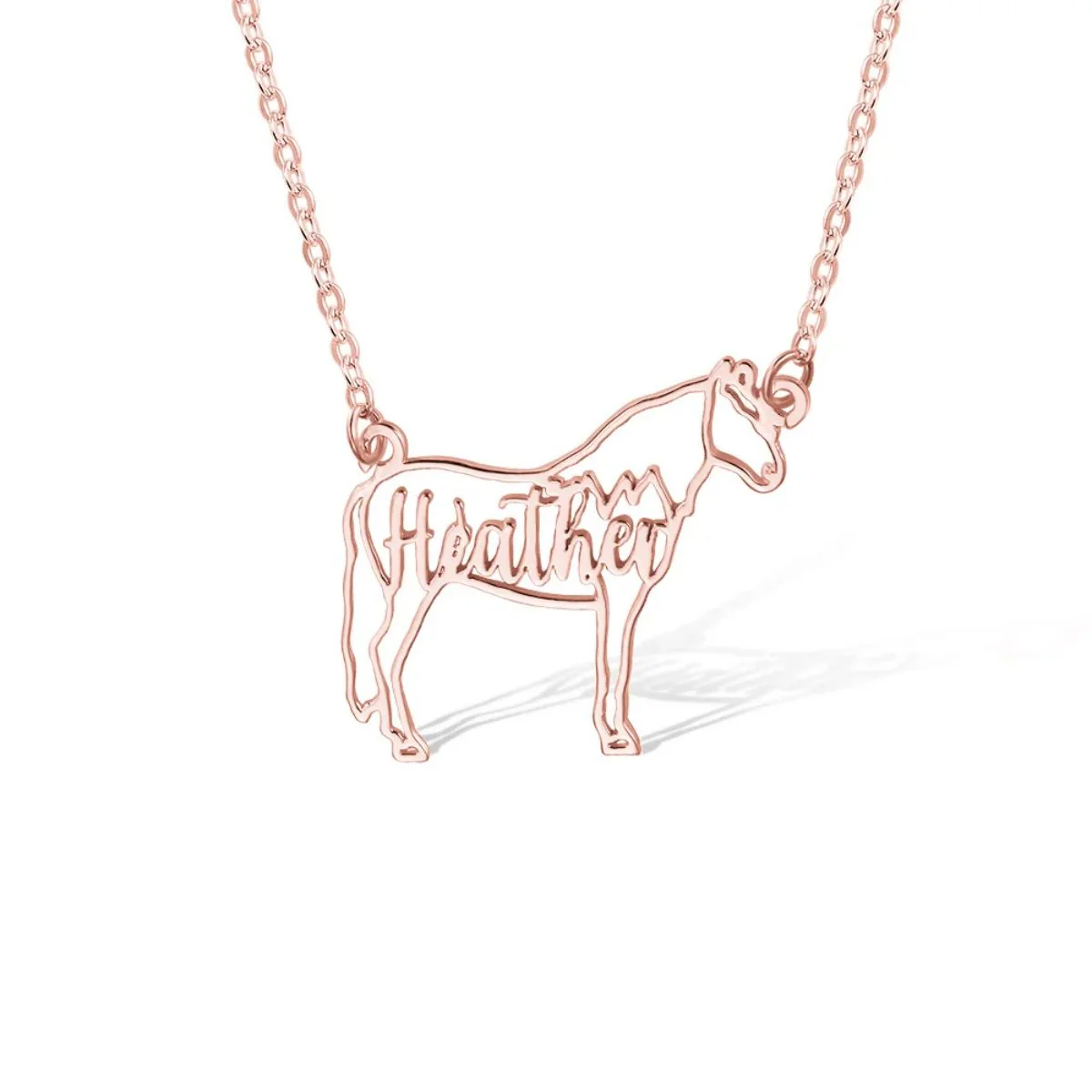 Personalized Horse Silhouette Necklace with Name Gift for Horse Lovers - Image 12