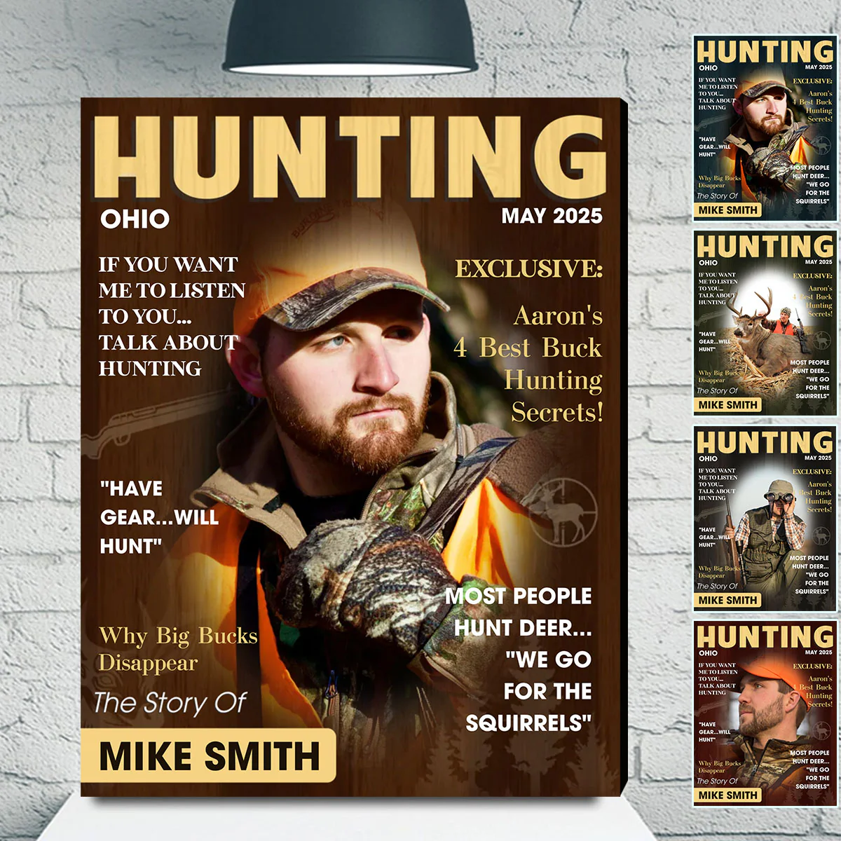 Personalized Hunter Magazine Cover Canvas Poster Custom Gift For Hunter, Hunting Gift For Man - Image 2