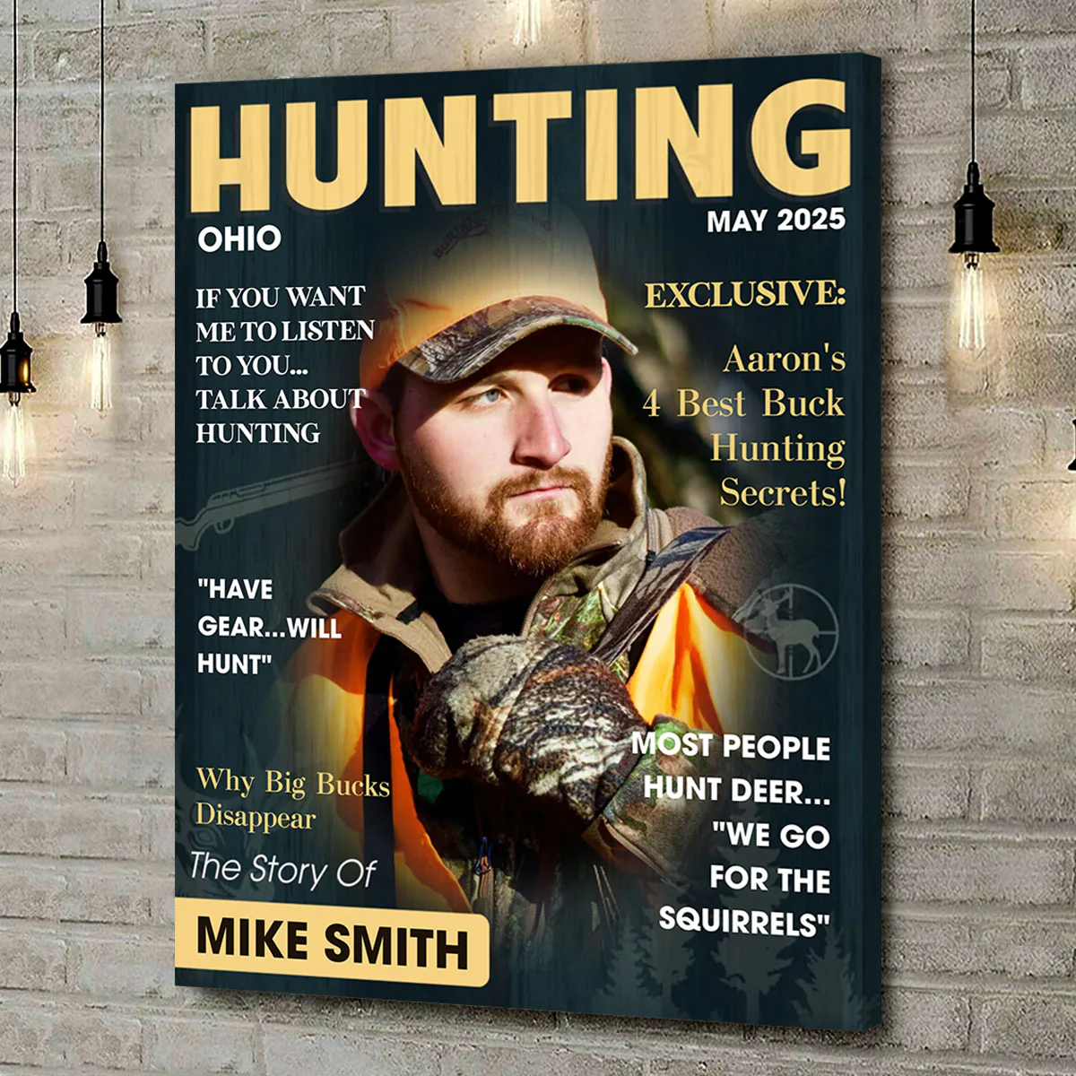 Personalized Hunter Magazine Cover Canvas Poster Custom Gift For Hunter, Hunting Gift For Man - Image 3
