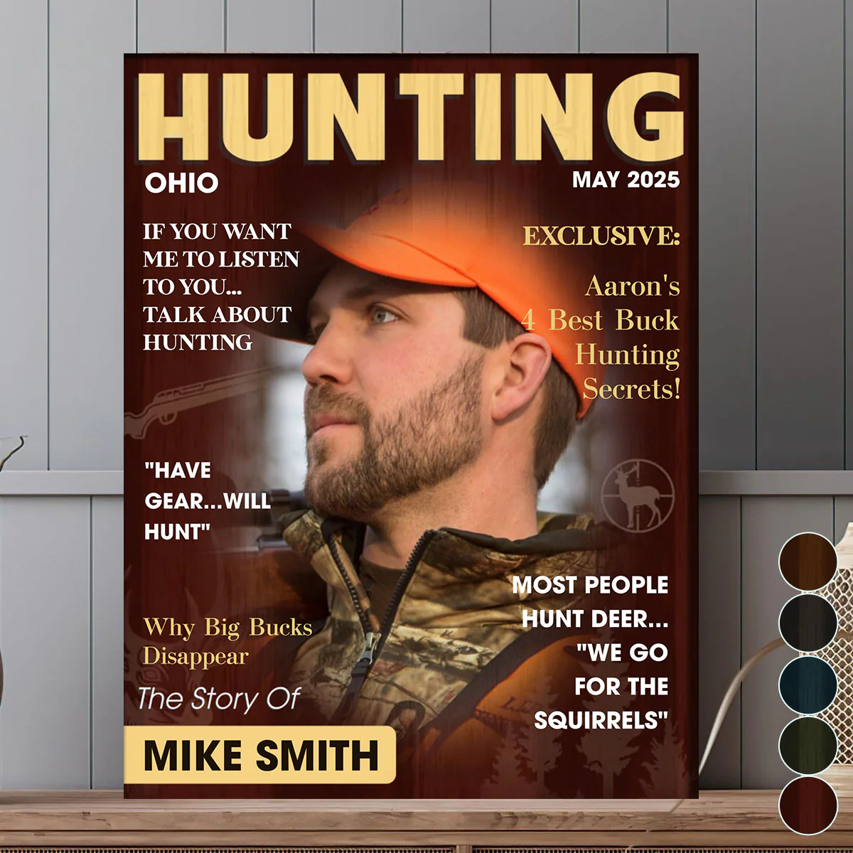 Personalized Hunter Magazine Cover Canvas Poster Custom Gift For Hunter, Hunting Gift For Man - Image 4