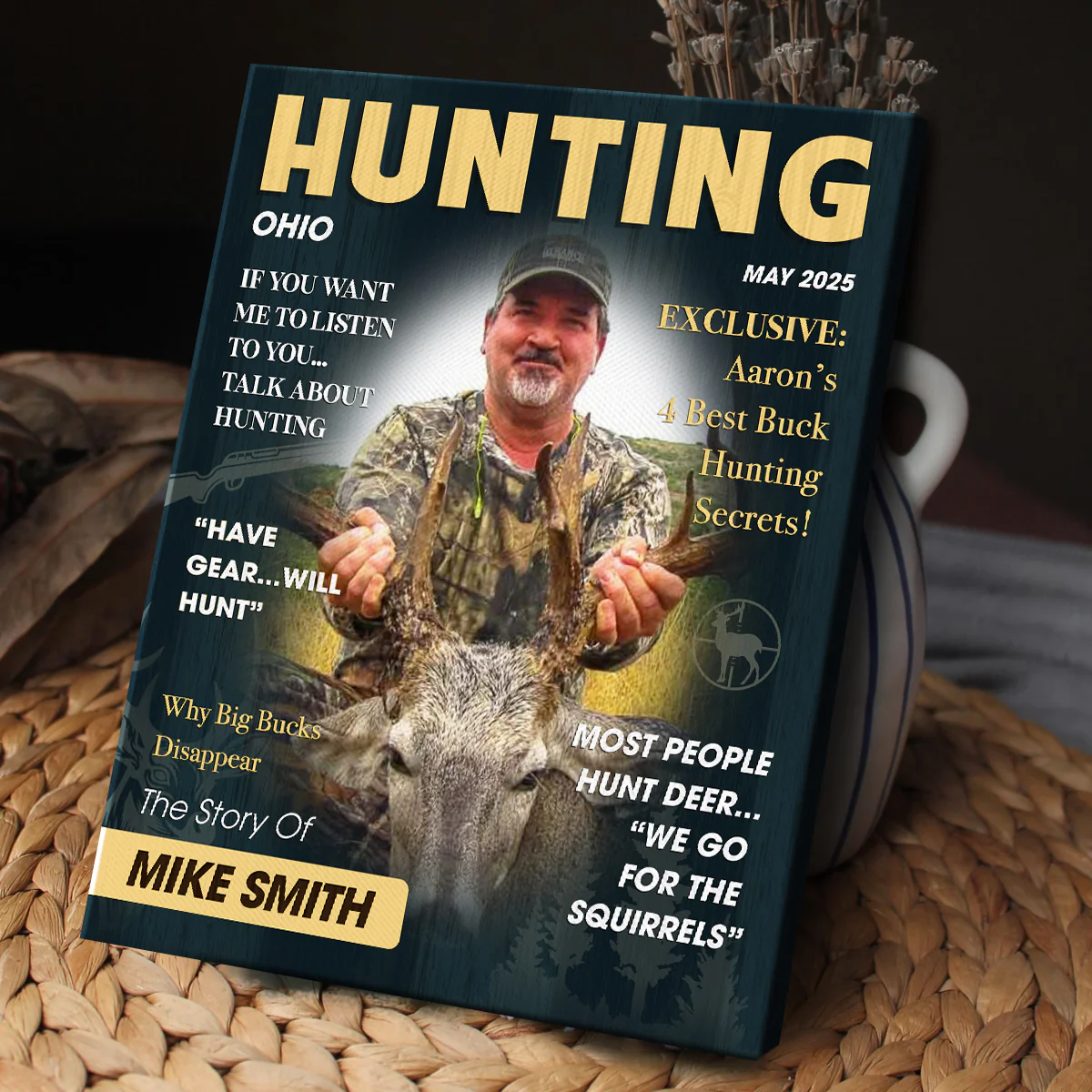 Personalized Hunter Magazine Cover Canvas Poster Custom Gift For Hunter, Hunting Gift For Man - Image 5