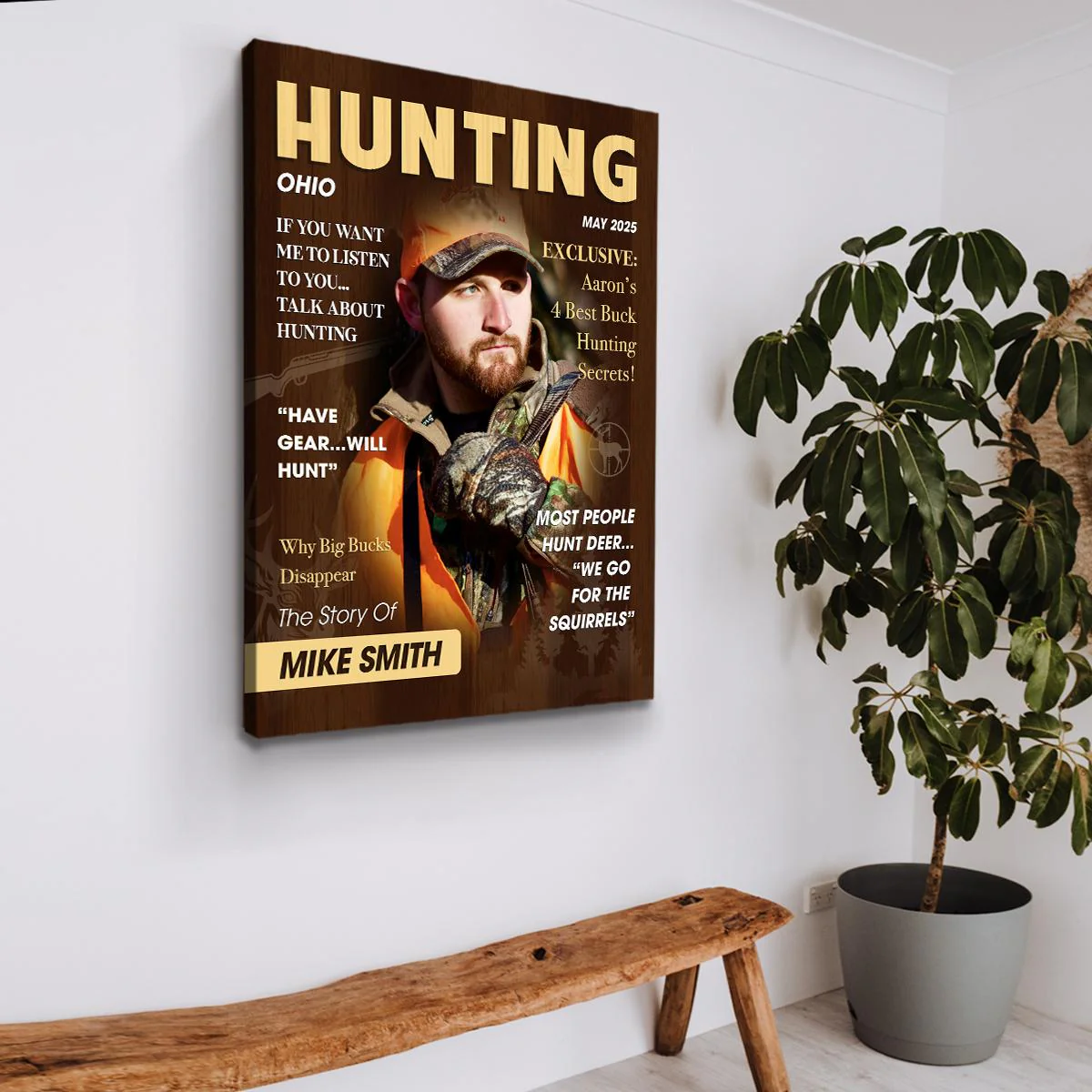 Personalized Hunter Magazine Cover Canvas Poster Custom Gift For Hunter, Hunting Gift For Man - Image 6