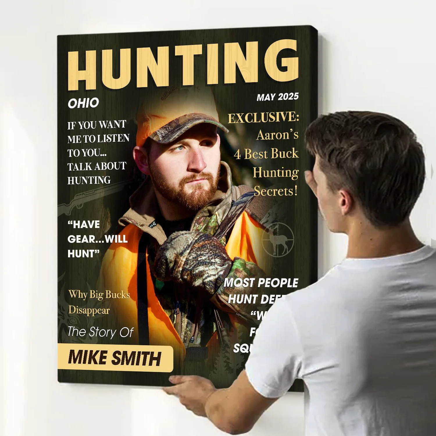 Personalized Hunter Magazine Cover Canvas Poster Custom Gift For Hunter, Hunting Gift For Man - Image 7