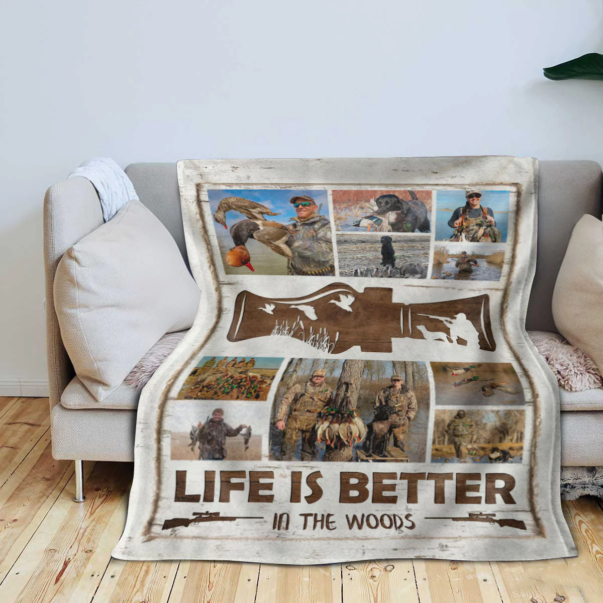 Personalized Hunting Photo Collage Blanket,Hunting Memories Gift For Hunters - Image 4