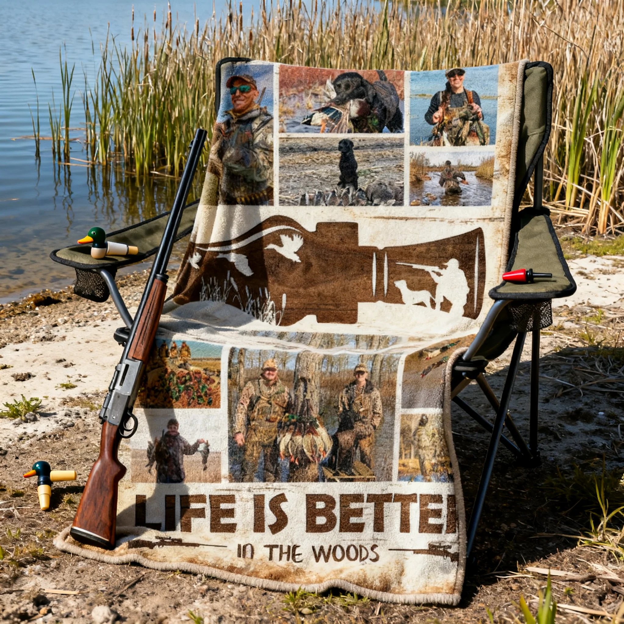Personalized Hunting Photo Collage Blanket,Hunting Memories Gift For Hunters - Image 5