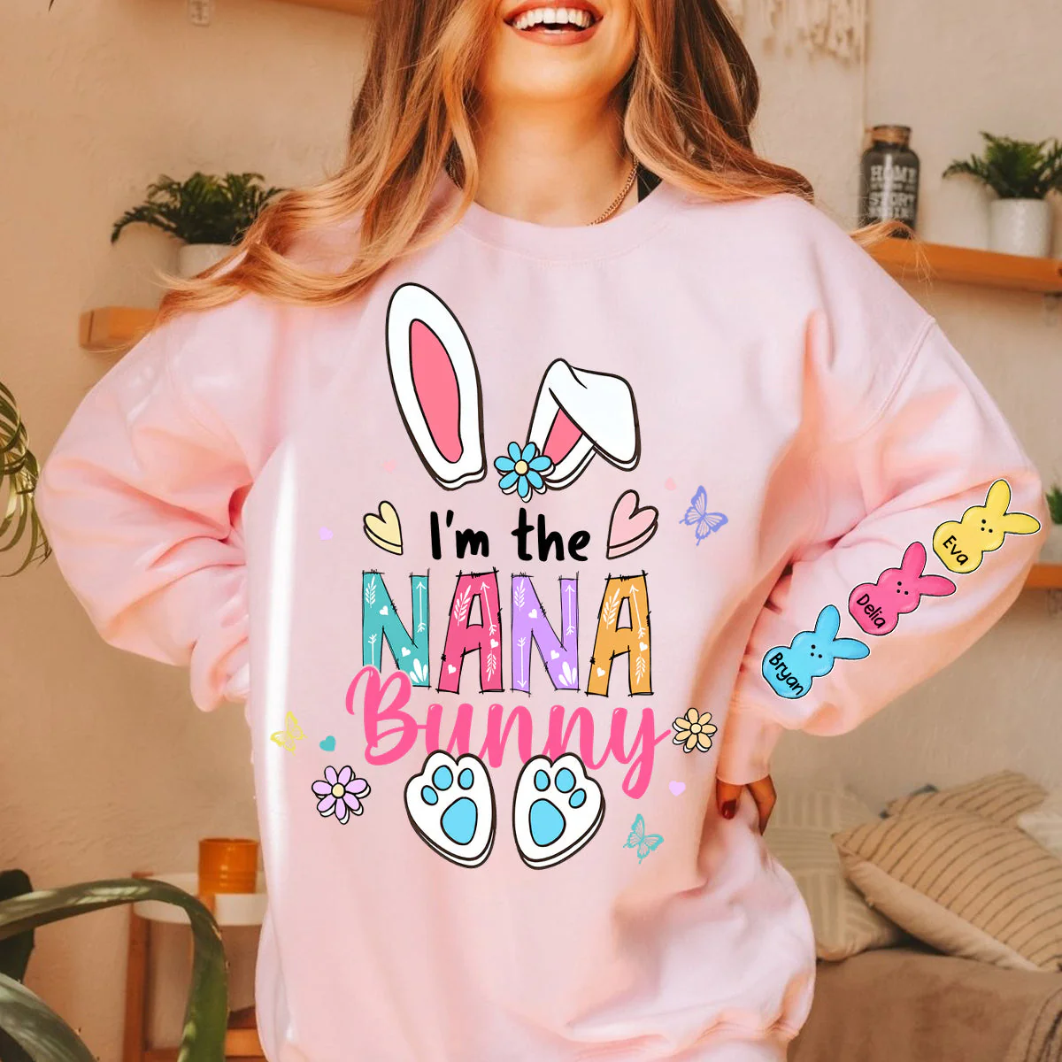 Personalized I Am The Grandma Bunny Printed Standard Sweatshirt Gift For Nana - Image 2