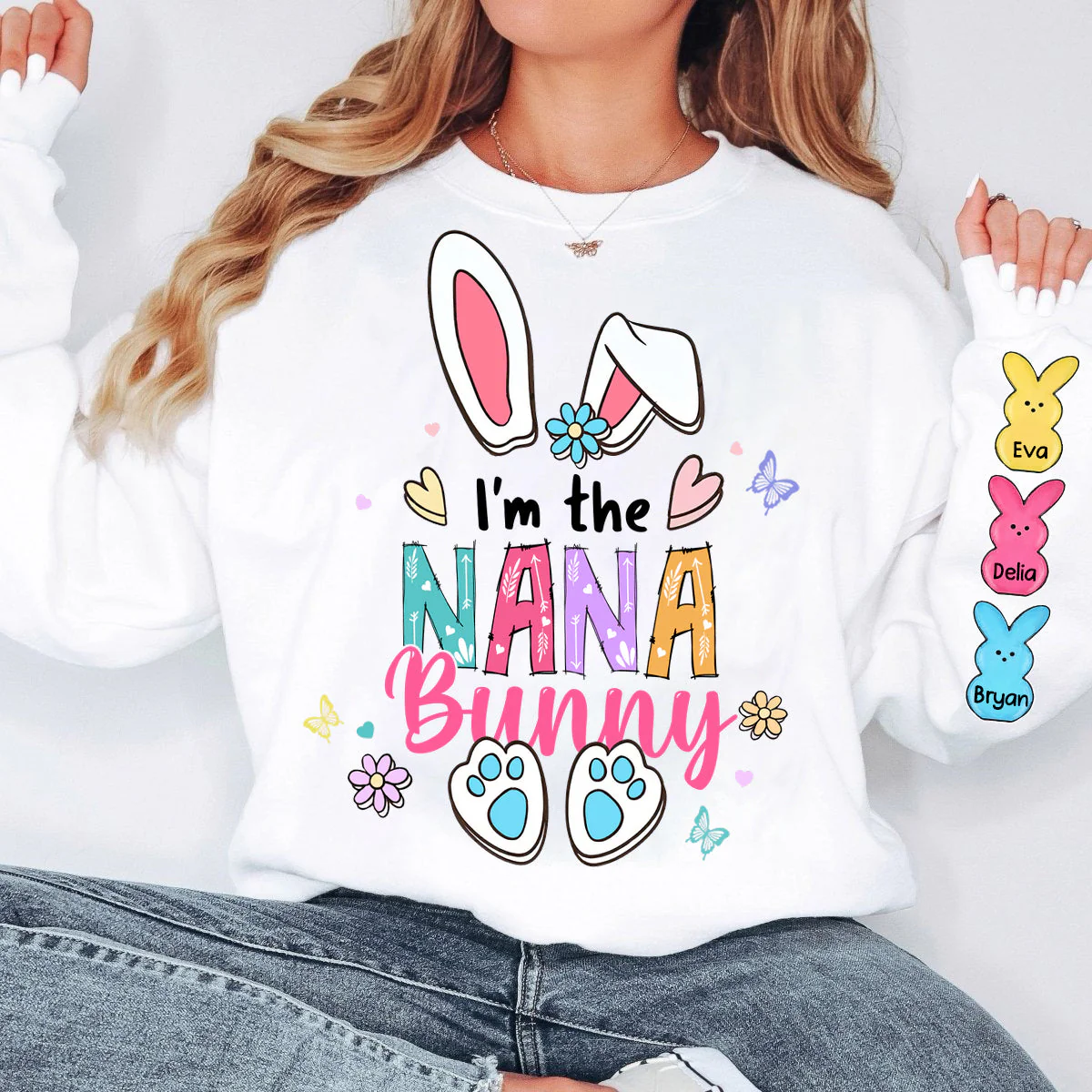 Personalized I Am The Grandma Bunny Printed Standard Sweatshirt Gift For Nana - Image 3