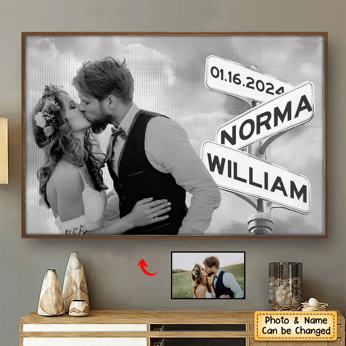 Personalized I Just Need You Couple Photo Poster - Image 4