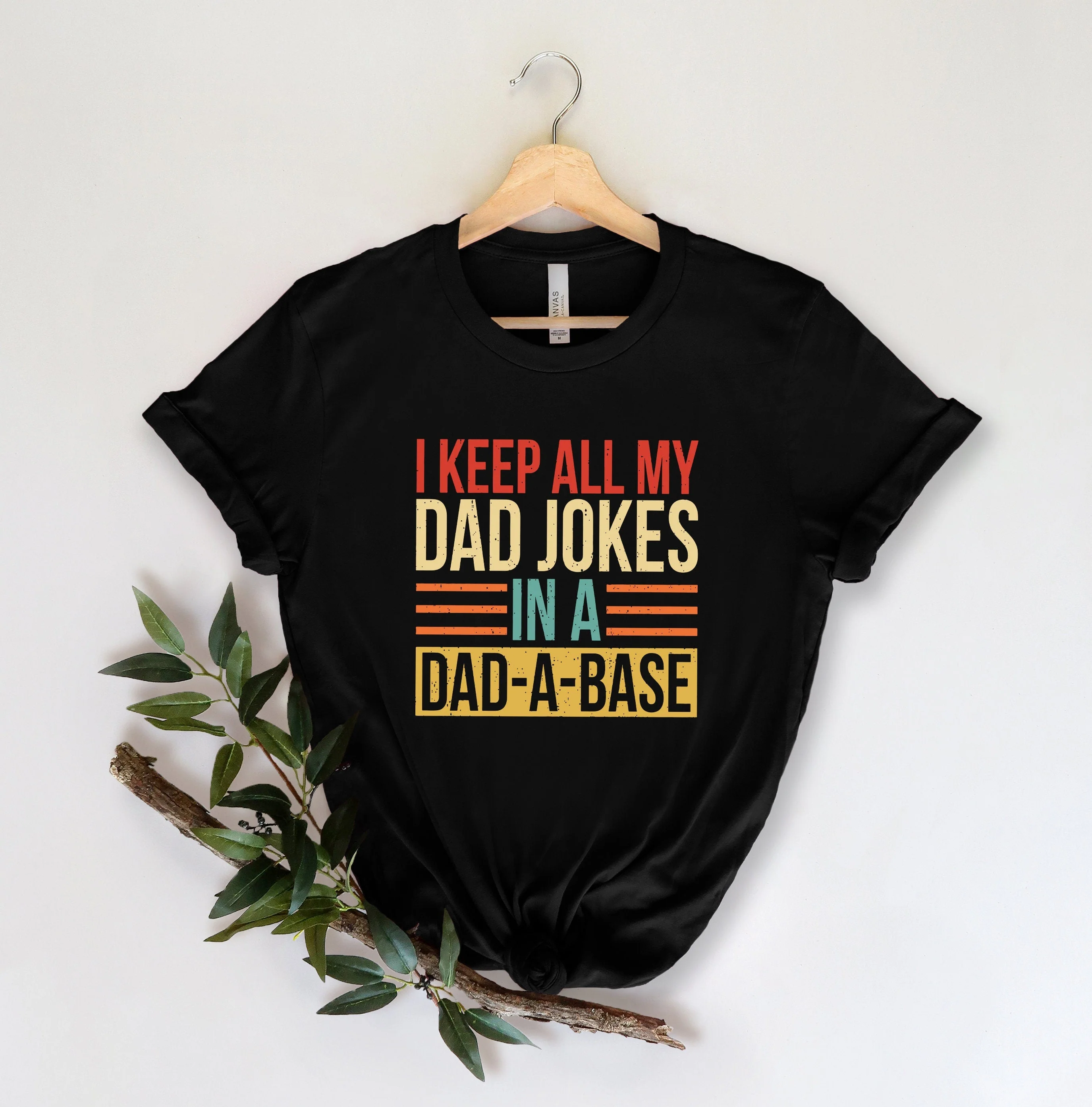 Personalized I Keep All My Dad Jokes In A Dad-a-base T-shirt - Image 5