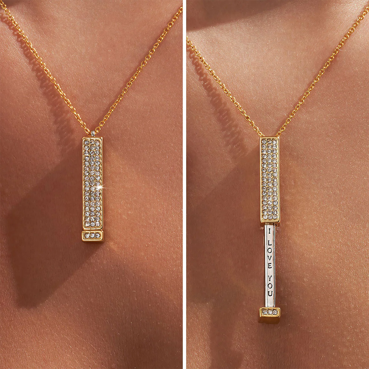 Personalized I Love You Necklace,Wedding Gift, Anniversary Gift For Couple - Image 5