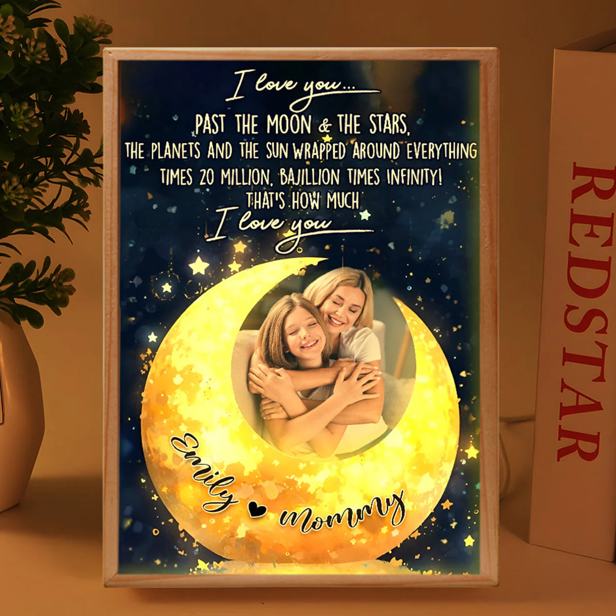Personalized I Love You Past The Moon Canvas - Image 2
