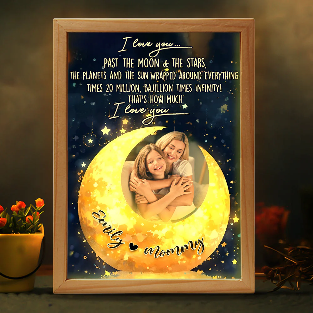 Personalized I Love You Past The Moon Canvas - Image 3