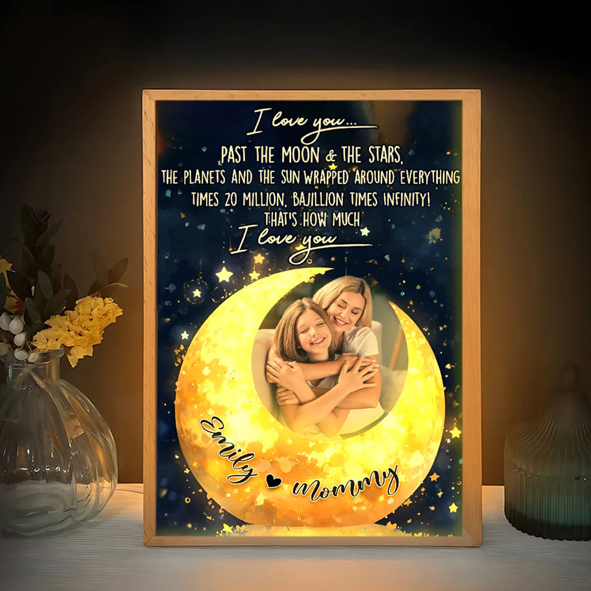 Personalized I Love You Past The Moon Canvas - Image 6
