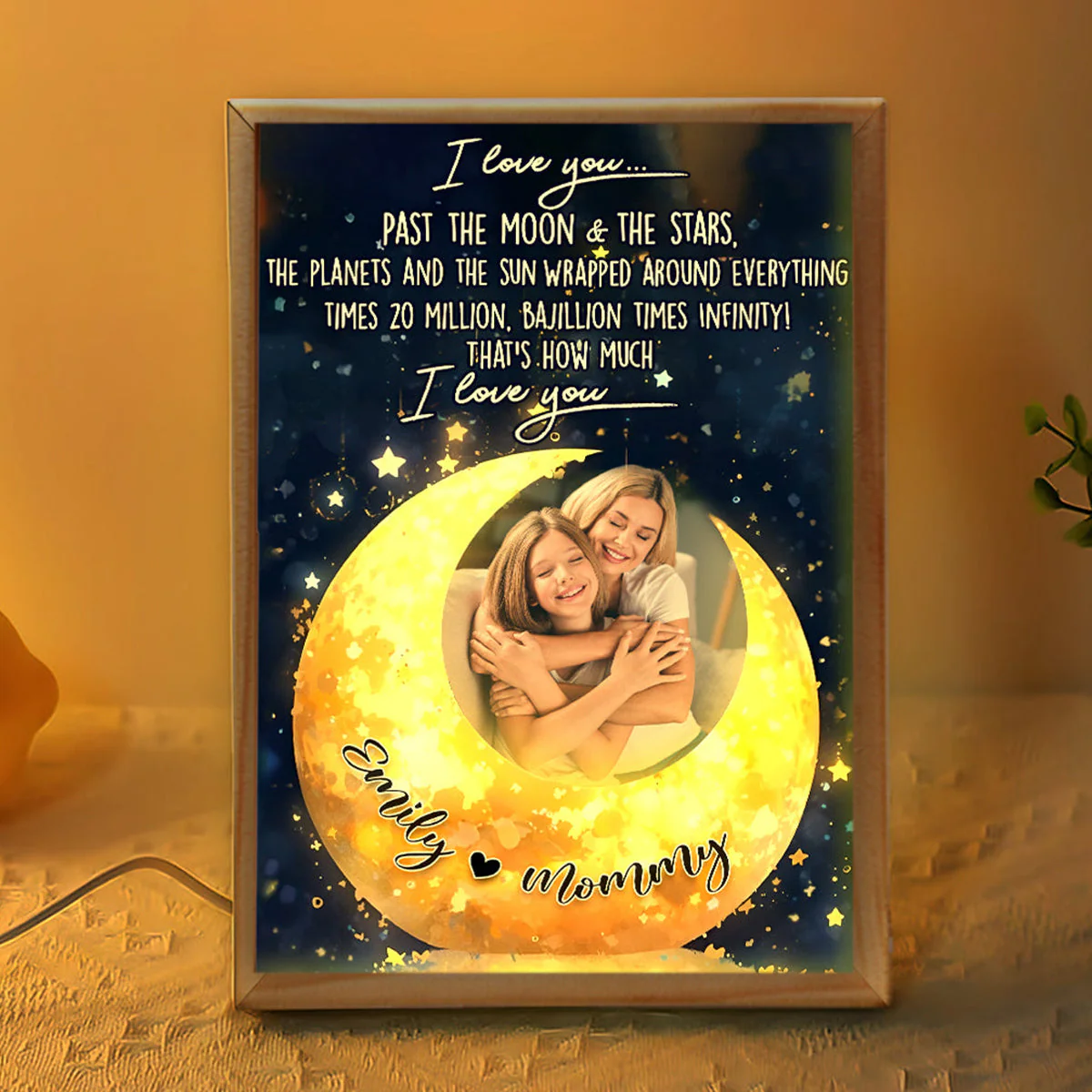 Personalized I Love You Past The Moon Canvas - Image 7