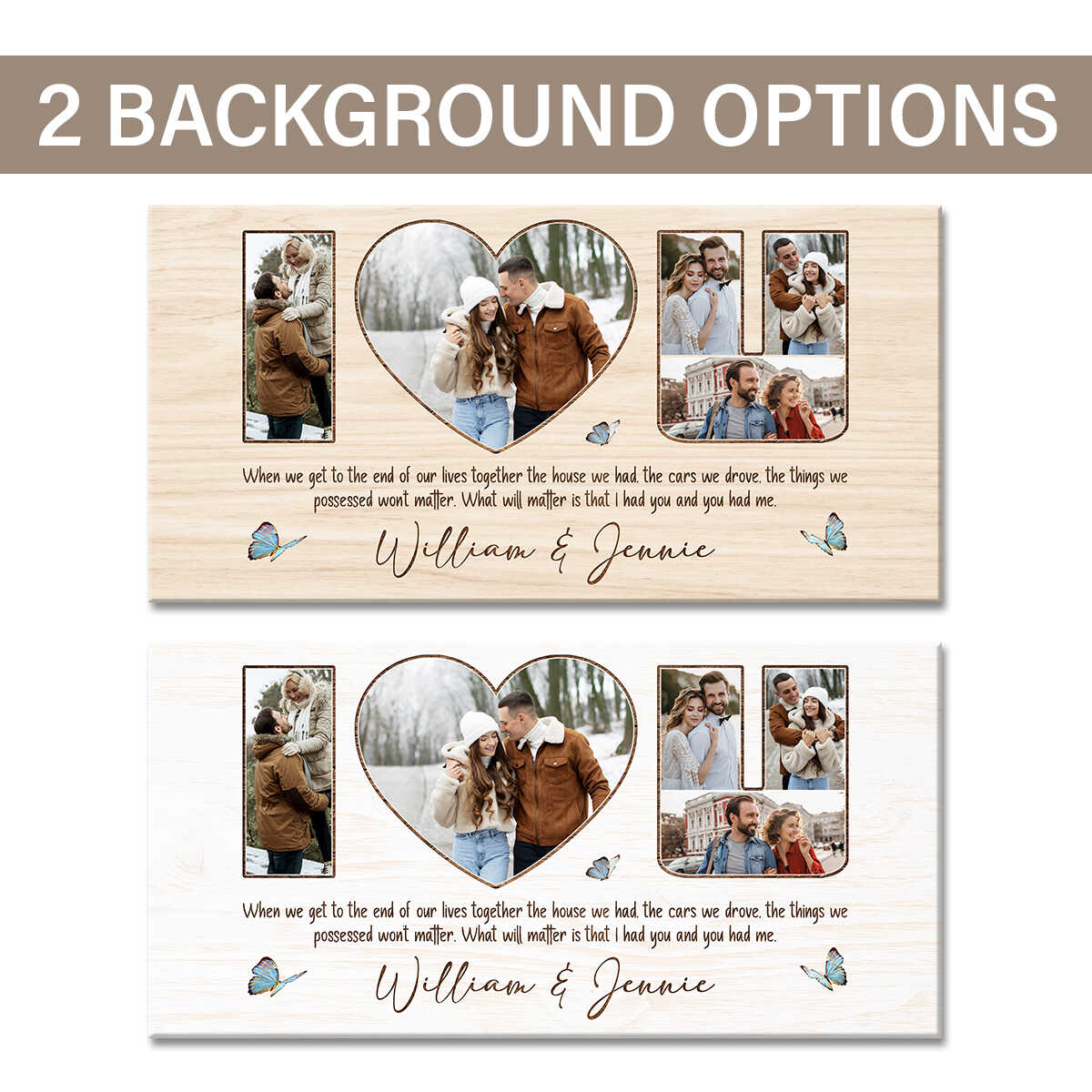 Personalized I Love You Photo Canvas/Poster, Perfect Gifts For Couples, Anniversary, Valentine - Image 2
