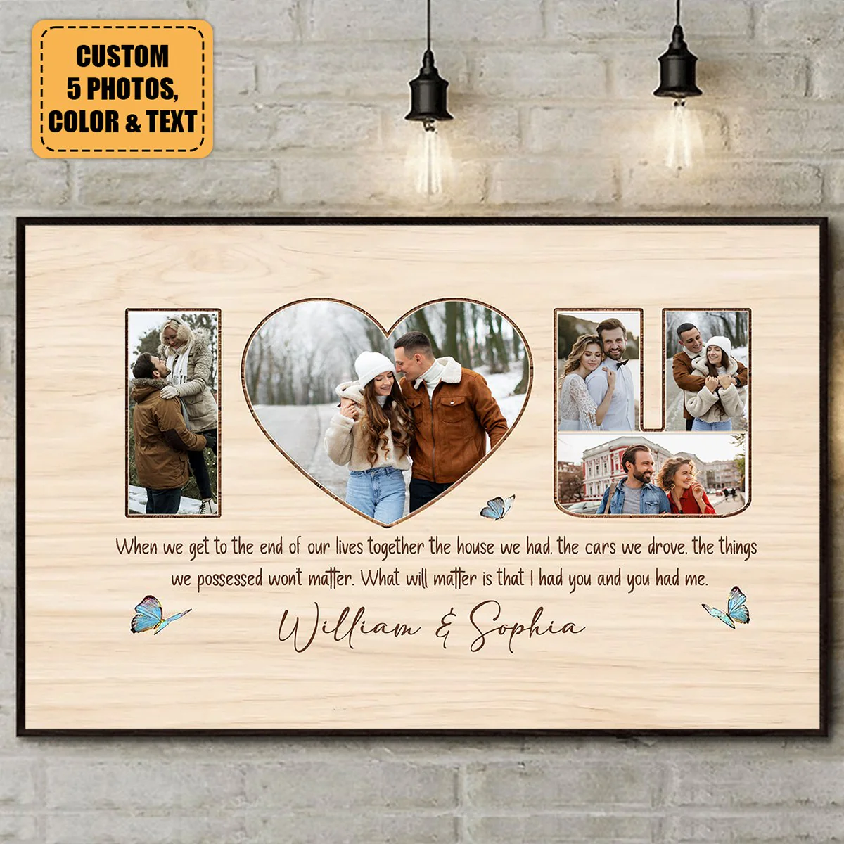 Personalized I Love You Photo Canvas/Poster, Perfect Gifts For Couples, Anniversary, Valentine - Image 4