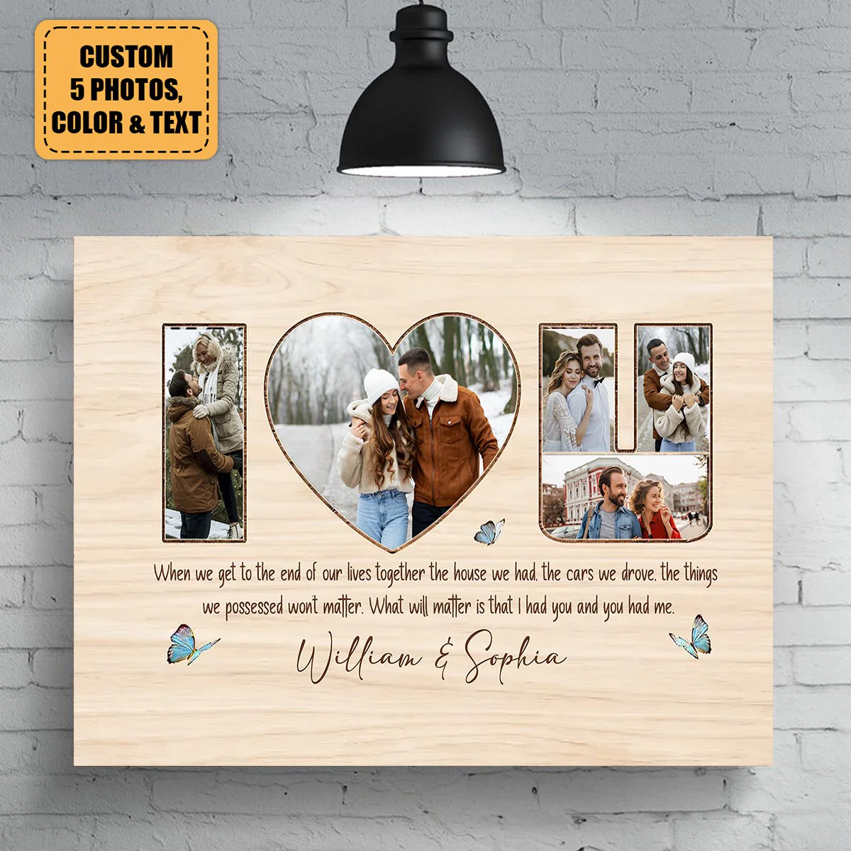 Personalized I Love You Photo Canvas/Poster, Perfect Gifts For Couples, Anniversary, Valentine - Image 5