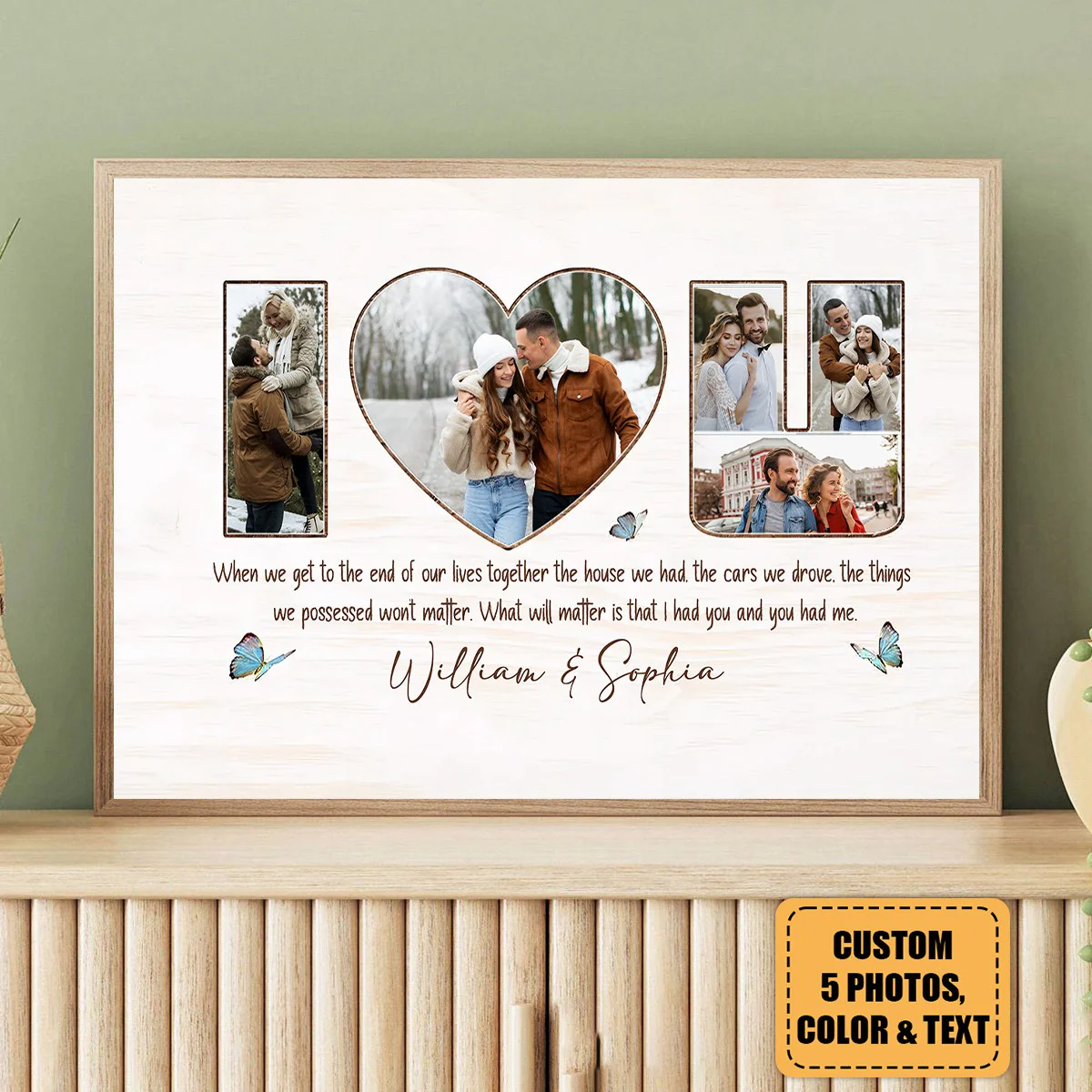 Personalized I Love You Photo Canvas/Poster, Perfect Gifts For Couples, Anniversary, Valentine - Image 6
