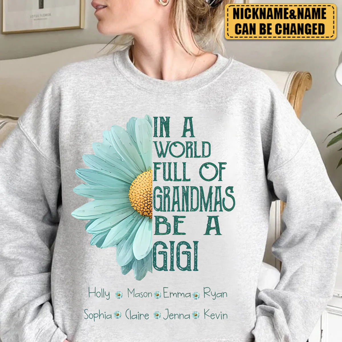 Personalized In a World Full Of Grandmas Be A Mimi Sweatshirt - Image 3