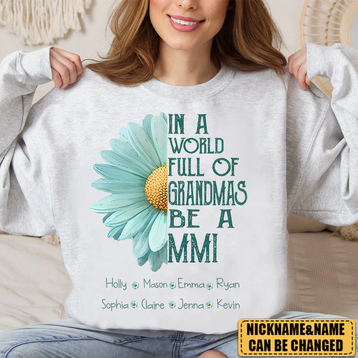 Personalized In a World Full Of Grandmas Be A Mimi Sweatshirt - Image 5