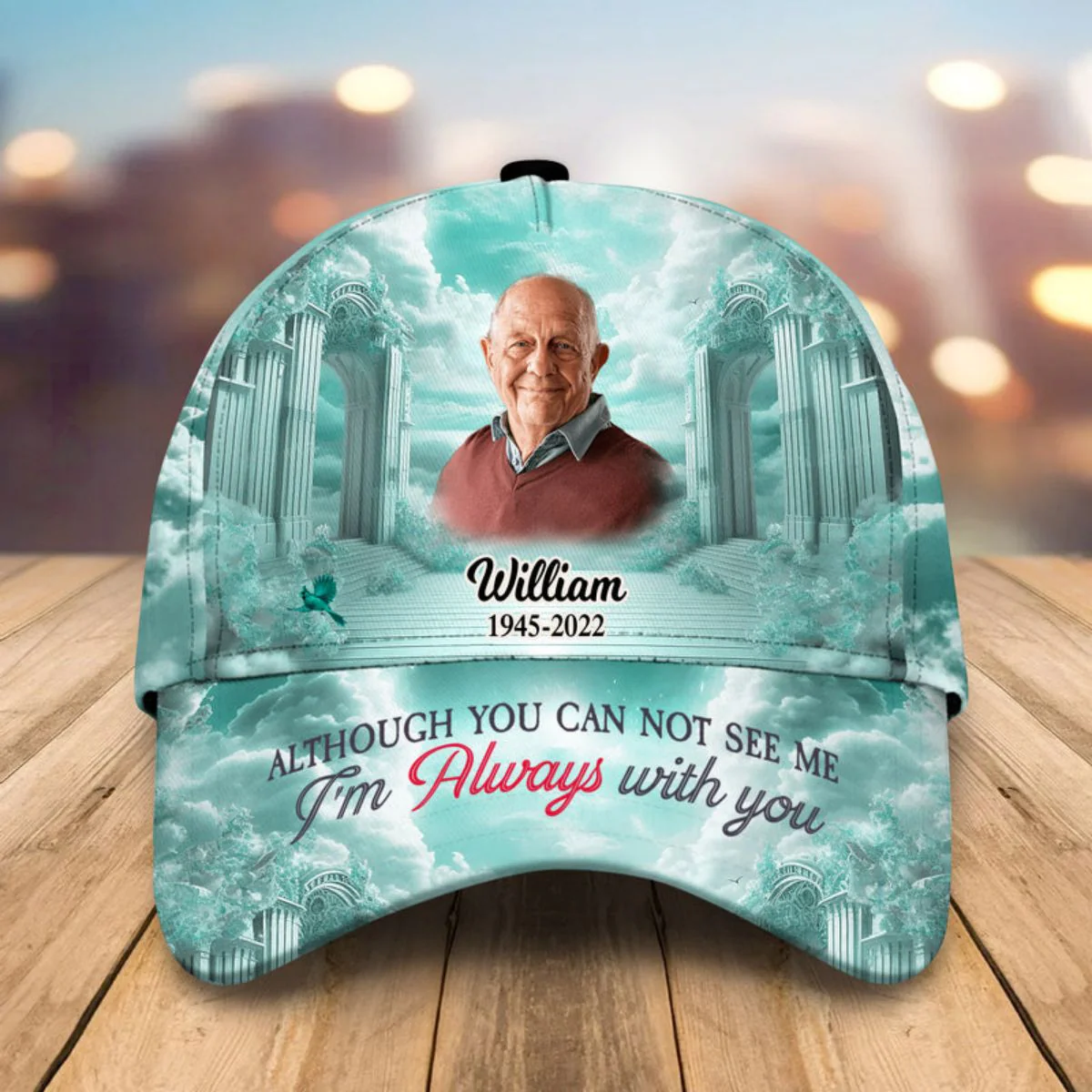 Personalized In Loving Memory Heaven Gate Sky Cap - Image 4