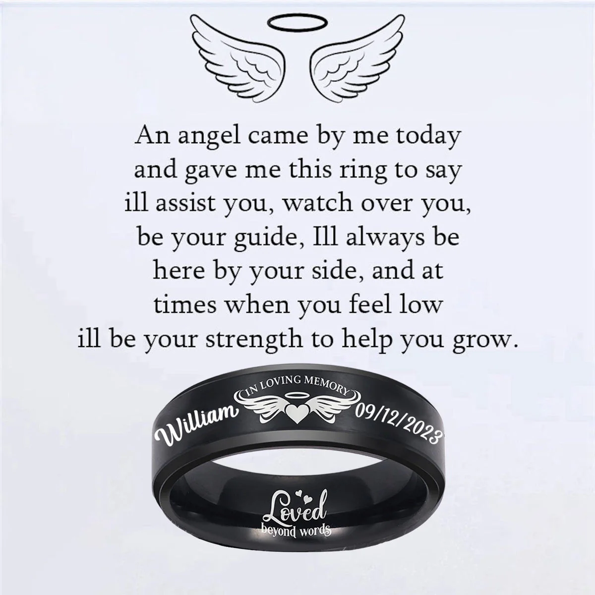Personalized in loving memory keepsake Ring - Image 5