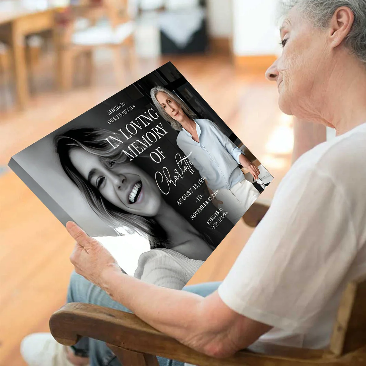 Personalized In Loving Memory Memorial Photo Canvas Poster - Image 5