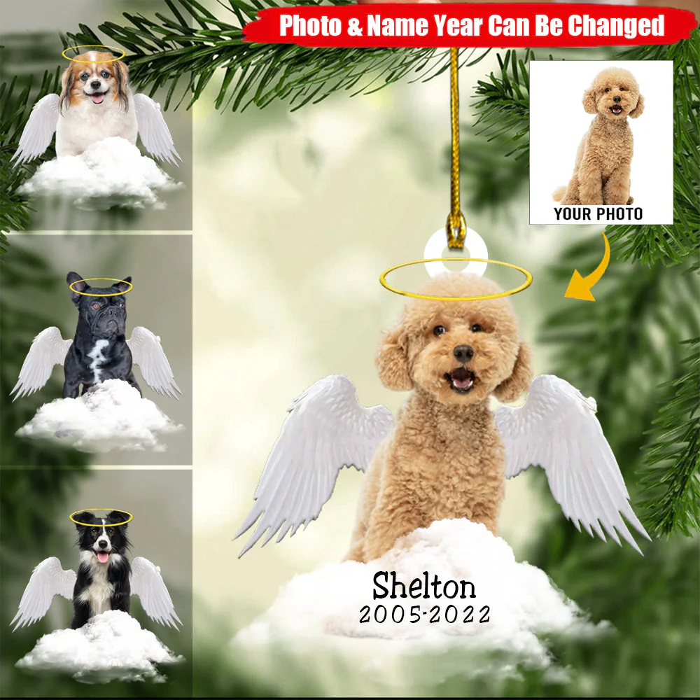 Personalized In Loving Memory Wings Ornament Gift For Pet Lover