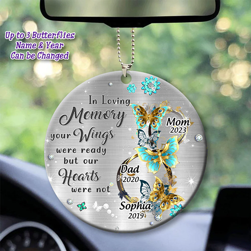 Personalized Infinite Love Butterfly Memorial Ornament