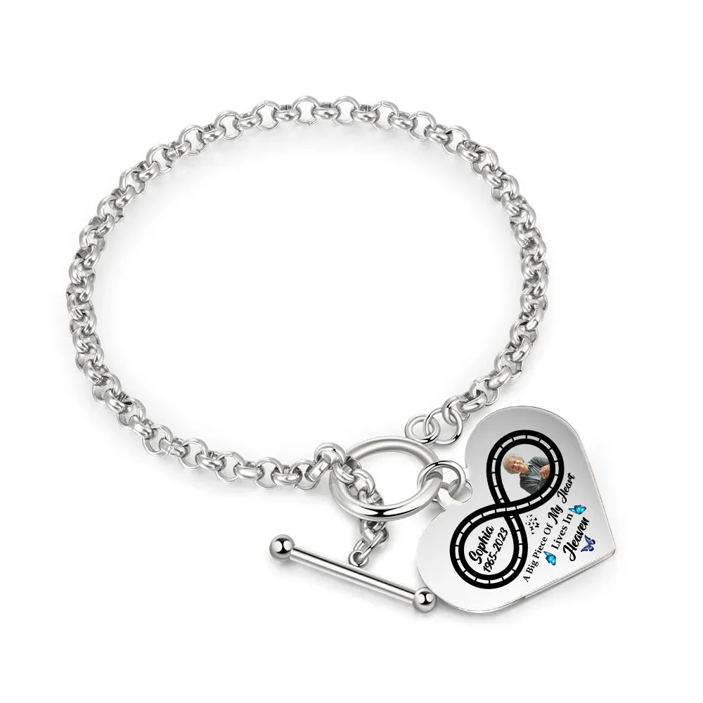 Personalized Infinite love Heart Bracelet - I'm Always With You - Memorial Gift - Image 6